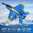 Aeromodel F-18, complet echipat, cu stabilizator electronic, 2.4 GHz (290 mm)