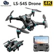 Drona LS-S4S cu camera dubla HD FPV, cu motoare brushless, evitarea obstacolelor, mentinere altitudine, pliabila, 2 baterii